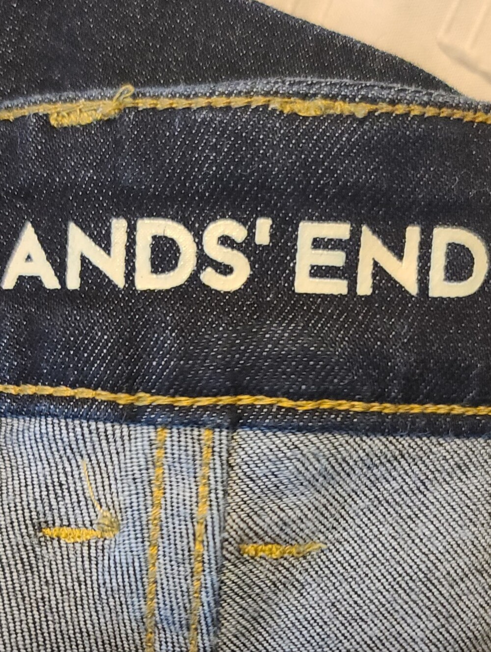 Lands' End Mid Rise Wide Leg Crop Jeans Dark Wash Blue Sz 22W - Picture 6 of 6